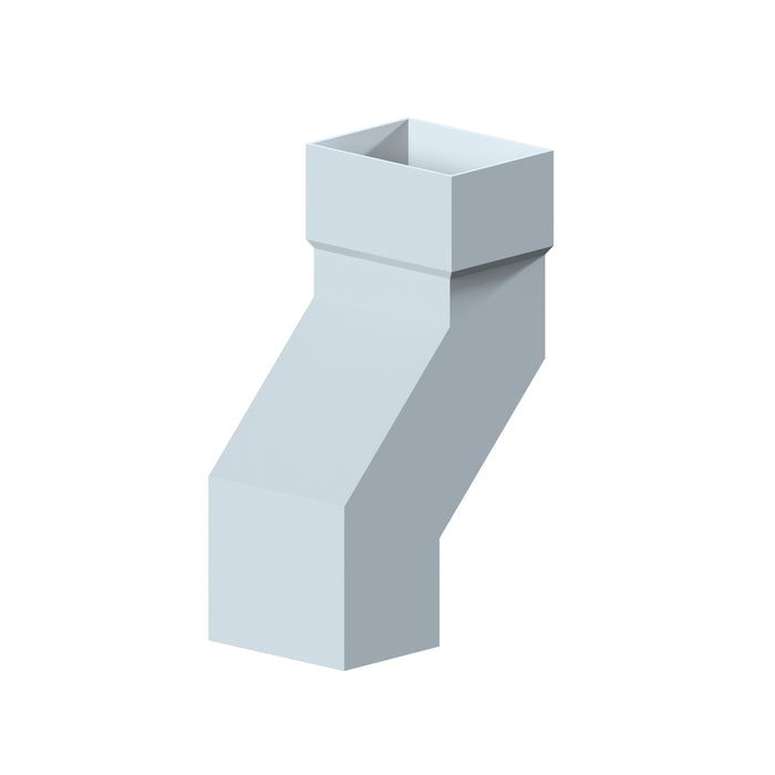 Dales Contemporary Rectangular 100x75mm Downpipe - Pipe Offset 135 Degree (100mm Projection) CW Socket