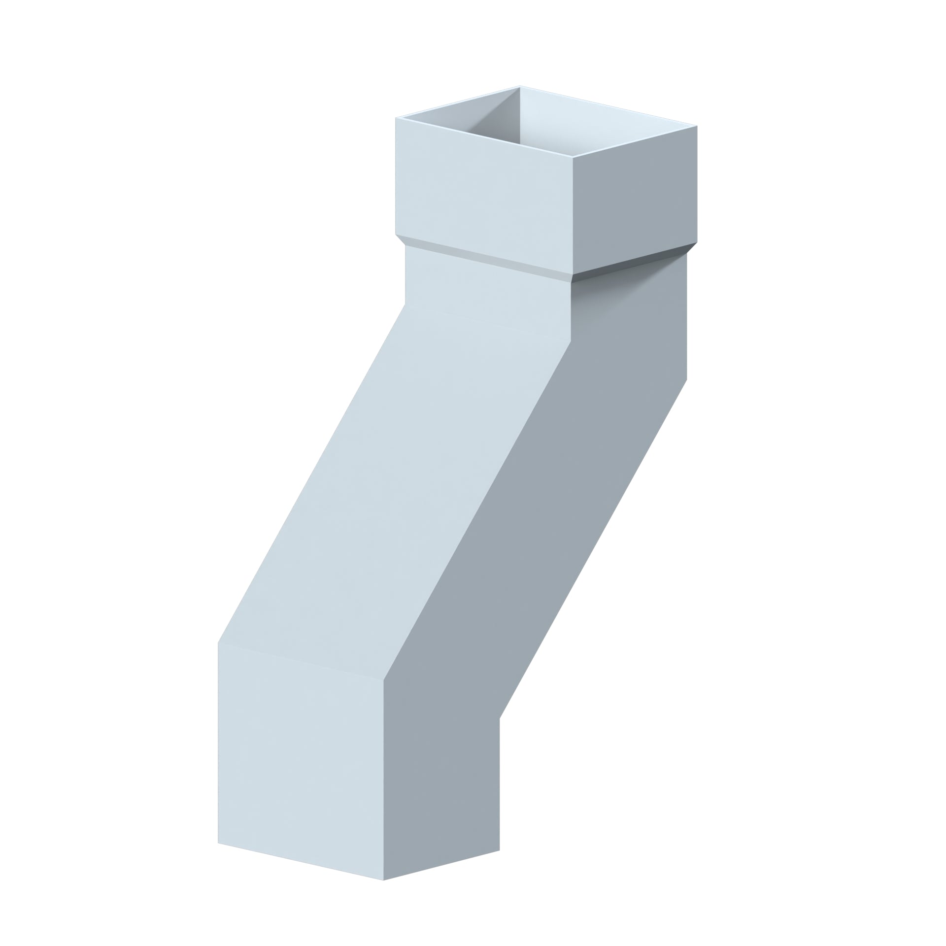 Dales Contemporary Rectangular 100x75mm  Downpipe - Pipe Offset 135 Degree (150mm Projection) CW Socket