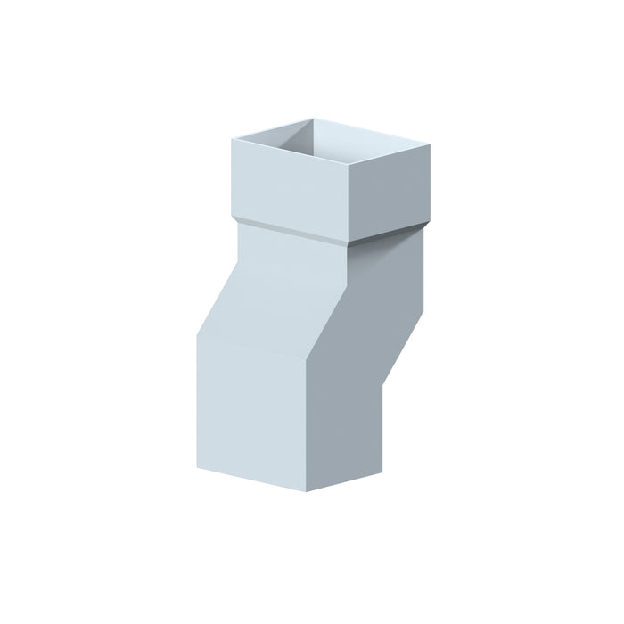Dales Contemporary Rectangular 100x75mm Downpipe - Pipe Offset 135 Degree (50mm Projection) CW Socket