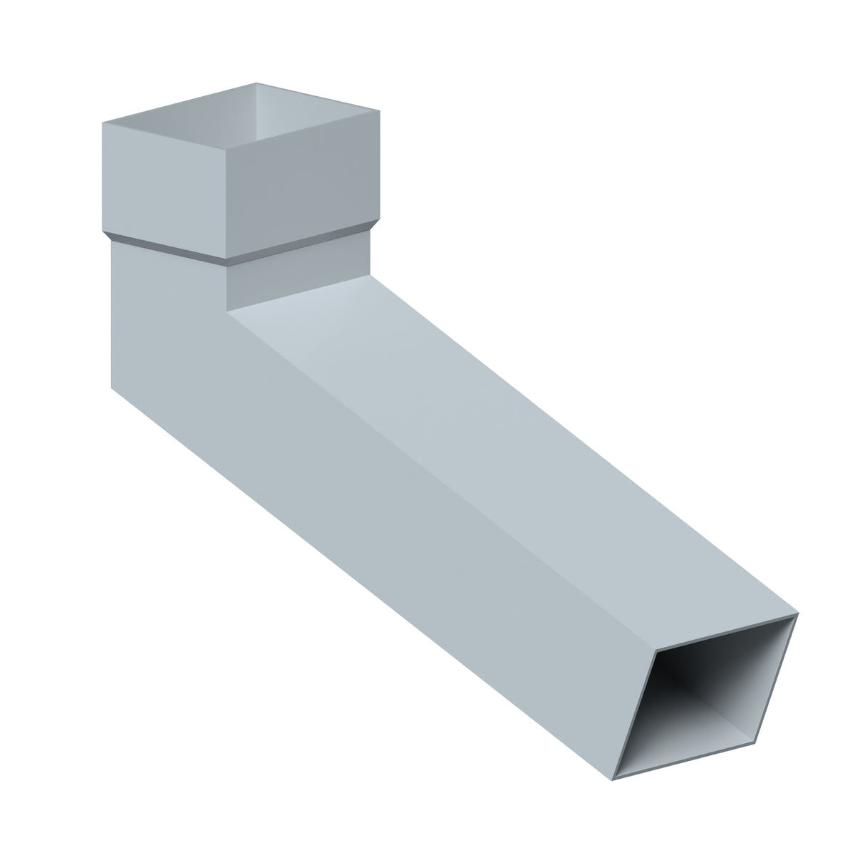 Dales Contemporary Rectangular 100x75mm Downpipe - Long Tailed Elbow 112.5 Degree (300mm Projection) CW Socket