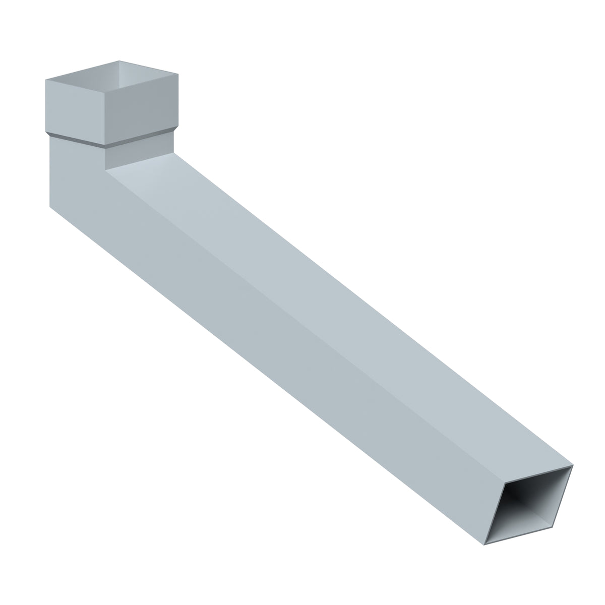 Dales Contemporary Rectangular 100x75mm Downpipe - Long Tailed Elbow 112.5 Degree (600mm Projection) CW Socket