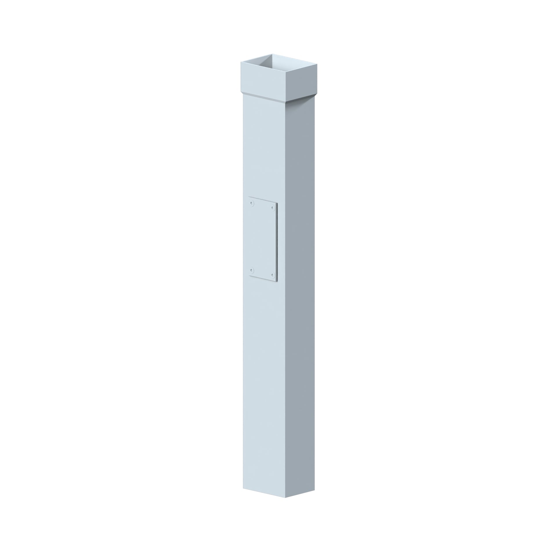 Dales Contemporary Rectangular 100x75mm  Downpipe - Rodding Access 750mm Long CW Socket & Cover Plate