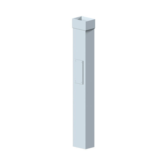 Dales Contemporary Rectangular 100x75mm  Downpipe - Rodding Access 750mm Long CW Socket & Cover Plate