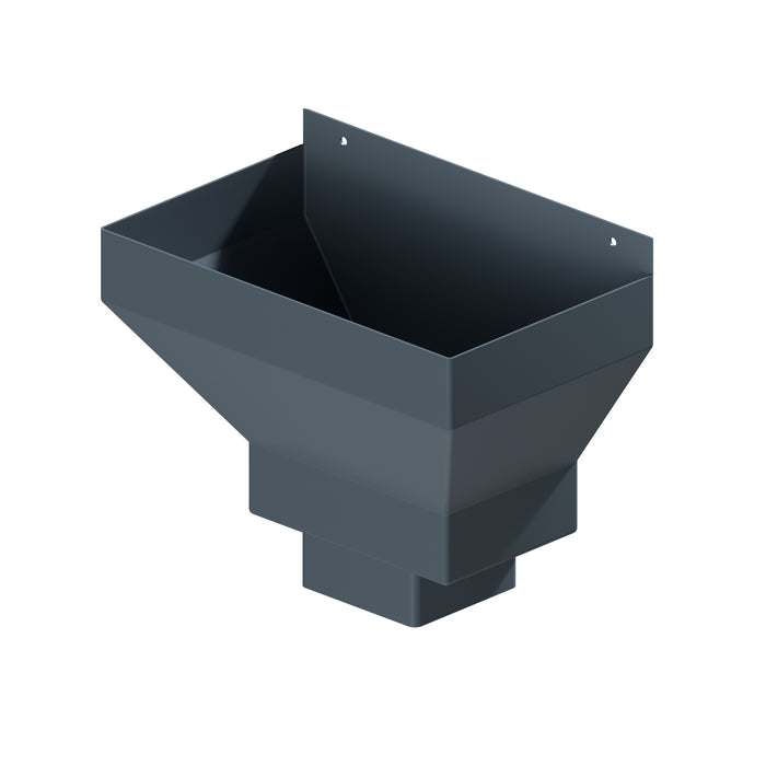 Dales Contemporary Square 150mm Downpipe - Standard Hopper 30 mm Offset