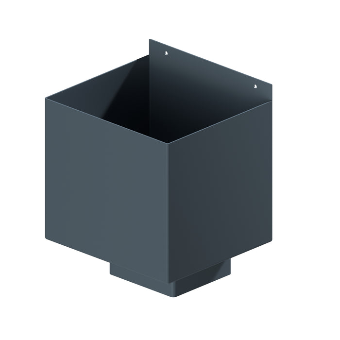 Dales Contemporary Square 150mm Downpipe - Box Hopper (30mm Offset) 250x225x225mm