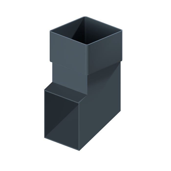 Dales Contemporary Square 150mm Downpipe - 112.5 Degree Pipe Shoe CW Socket