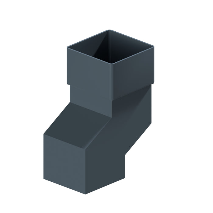 Dales Contemporary Square 150mm Downpipe - Pipe Offset 135 Degree (100mm Projection) CW Socket