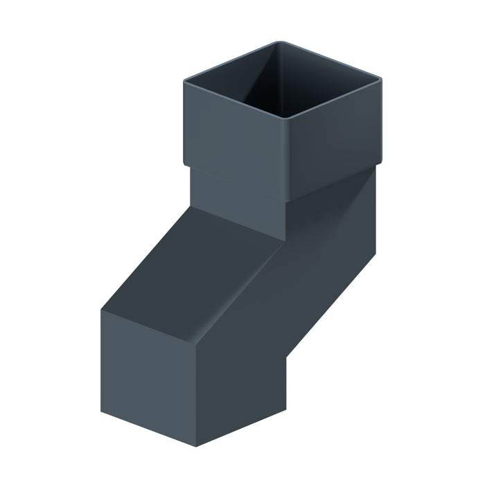 Dales Contemporary Square 150mm Downpipe - Pipe Offset 135 Degree (150mm Projection) CW Socket