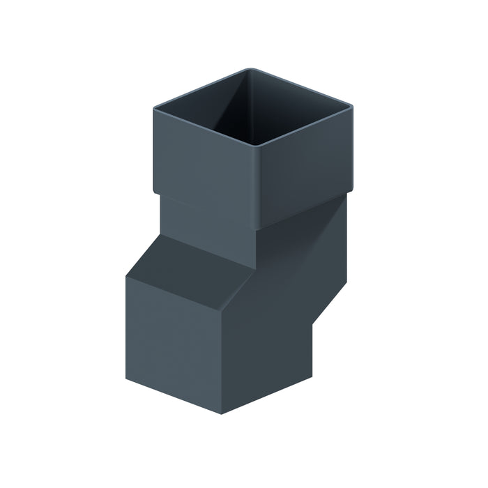 Dales Contemporary Square 150mm Downpipe - Pipe Offset 135 Degree (50mm Projection) CW Socket