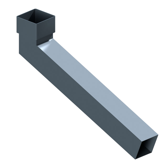 Dales Contemporary Square 150mm Downpipe - Long Tailed Elbow 112.5 Degree (1000mm Projection) CW