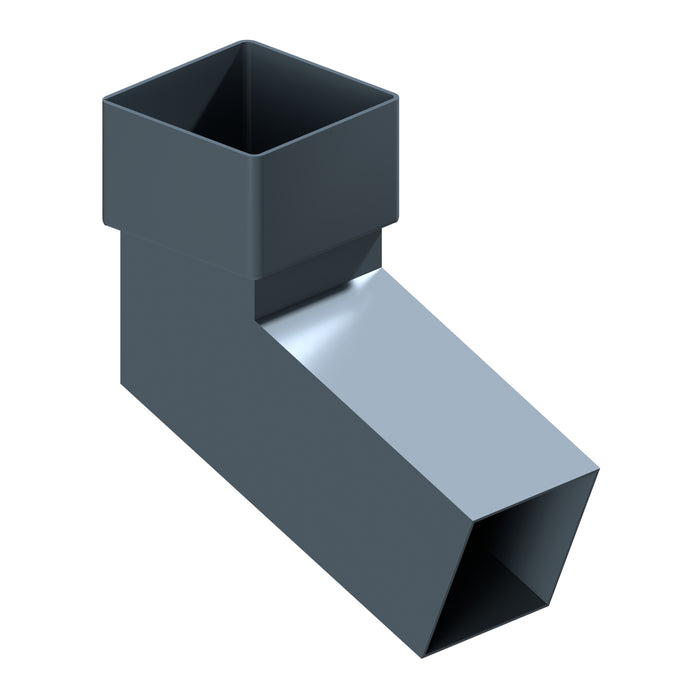 Dales Contemporary Square 150mm Downpipe - Long Tailed Elbow 112.5 Degree (300mm Projection) CW Socket