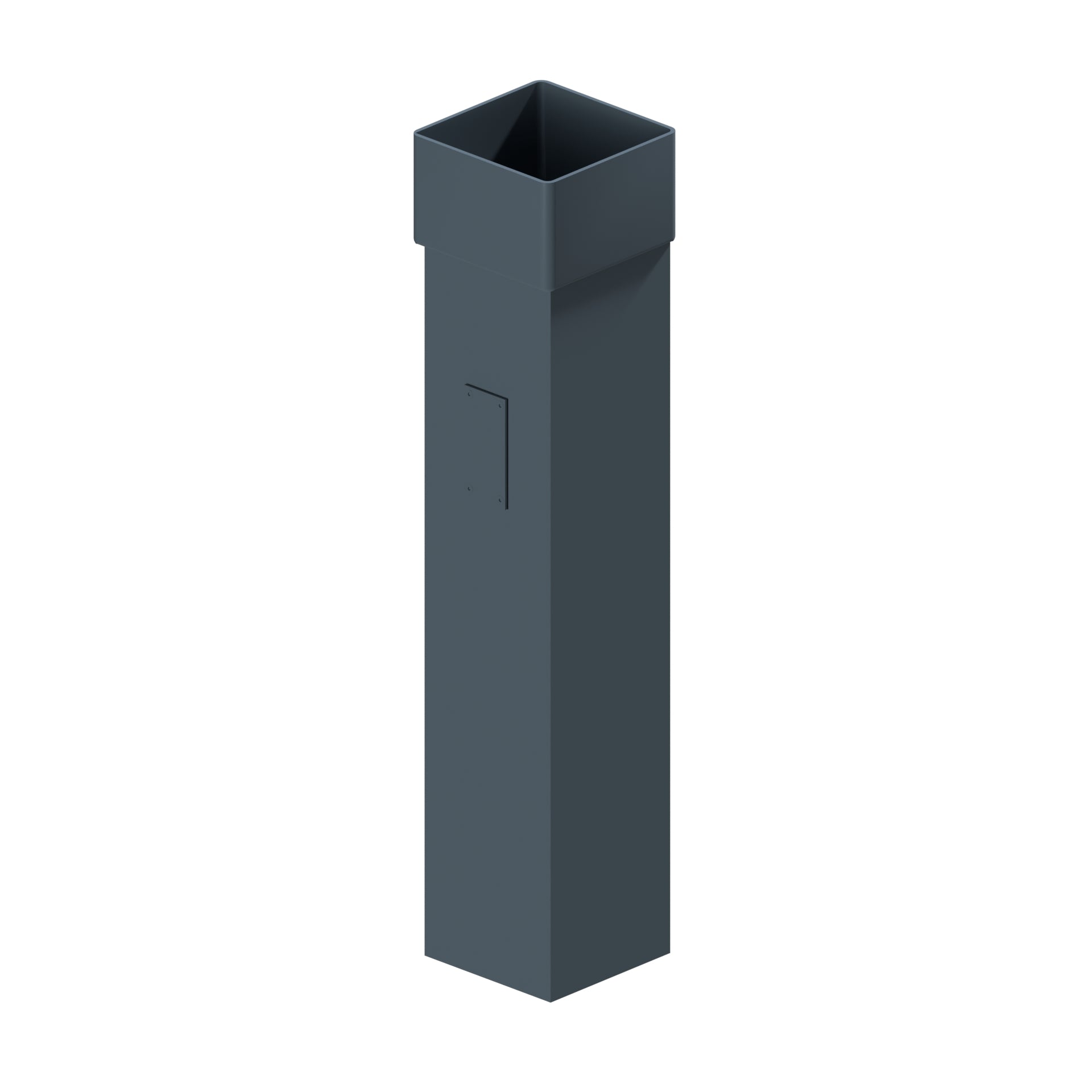 Dales Contemporary Square 150mm Downpipe - Rodding Access 750mm Long CW Socket & Cover Plate