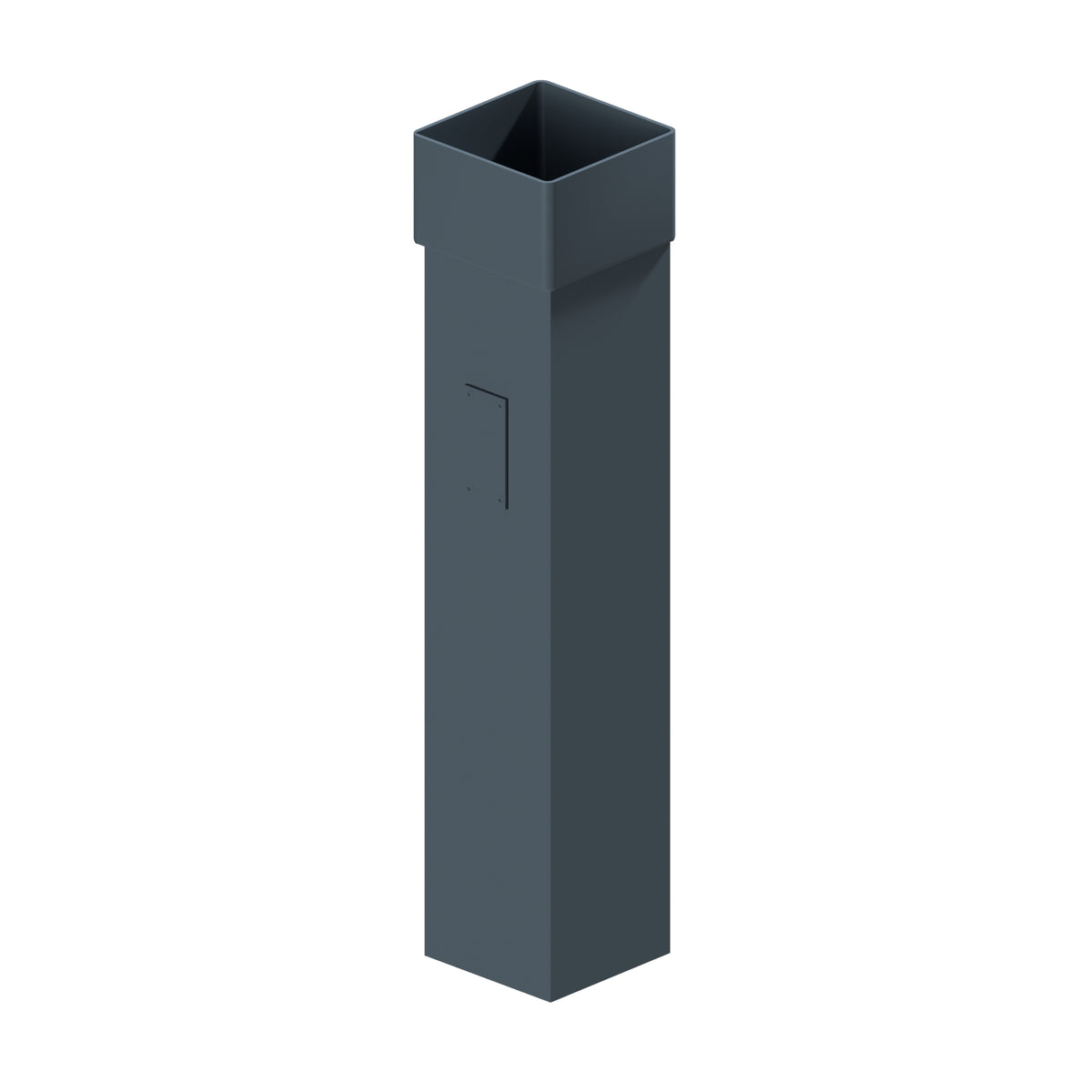 Dales Contemporary Square 150mm Downpipe - Rodding Access 750mm Long CW Socket & Cover Plate