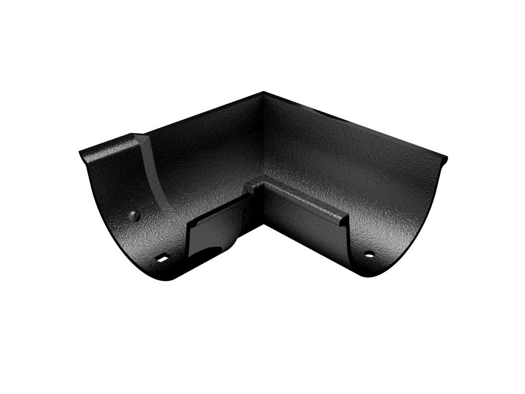 ARP Legacy - 114mm Deep Beaded Half Round Gutter (90-135) Degree Angle - Aluminium Gutters Direct