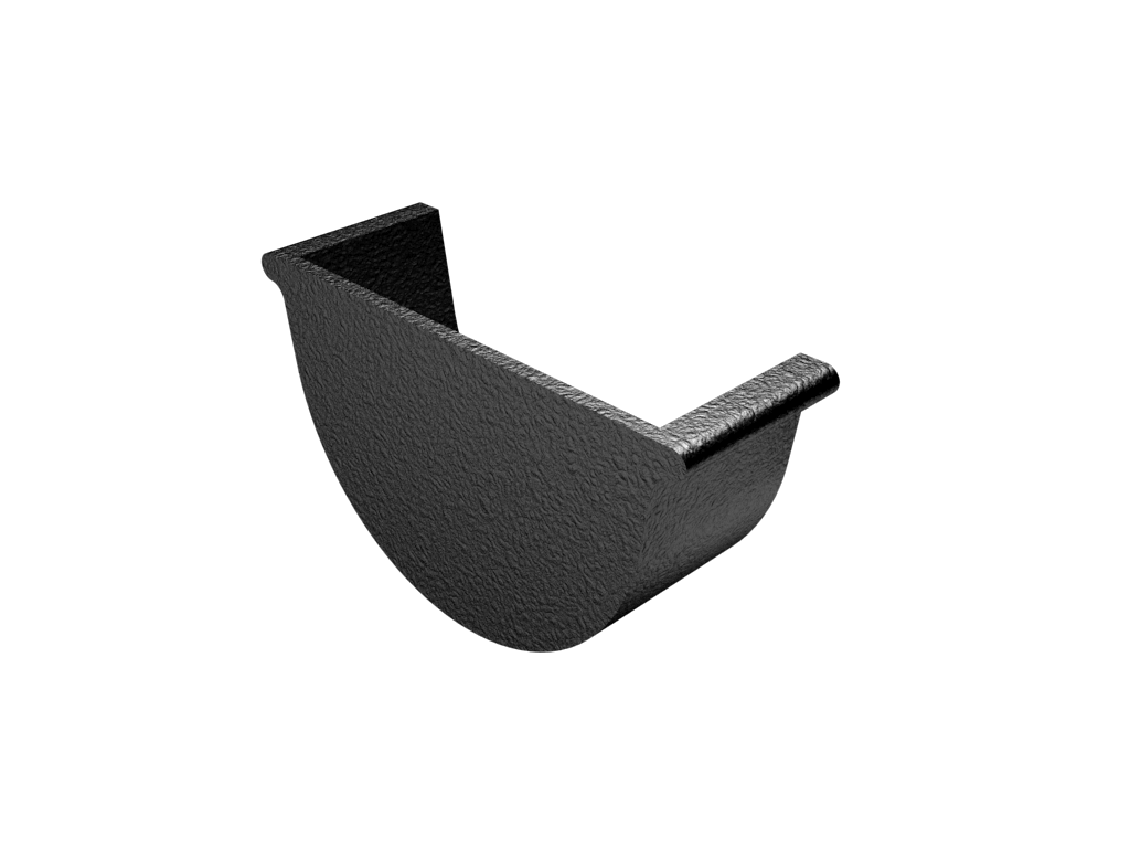 ARP Legacy - 114mm Deep Beaded Half Round Gutter Ext/Int Stop End - Aluminium Gutters Direct