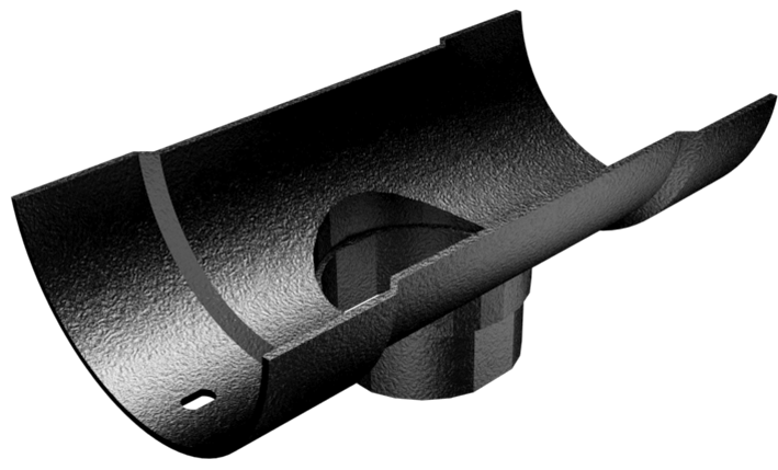 ARP Legacy - (100-150mm) Plain Half Round Gutter Outlets - Aluminium Gutters Direct