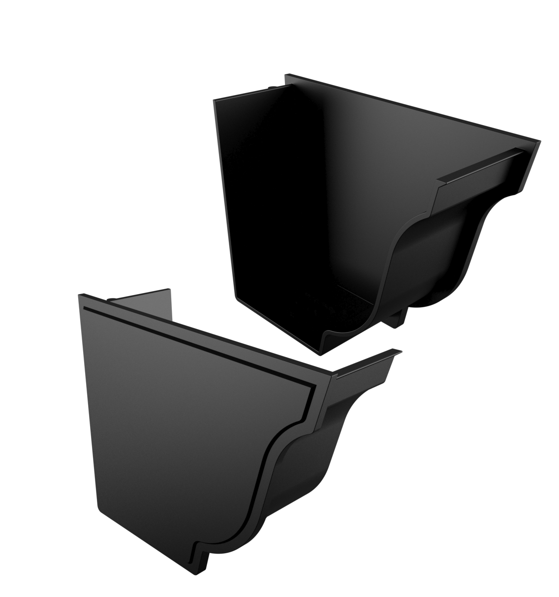 ARP Sentinel - (100x75-150x100mm) Vintage Ogee Gutter LH/RH Stop End - Aluminium Gutters Direct