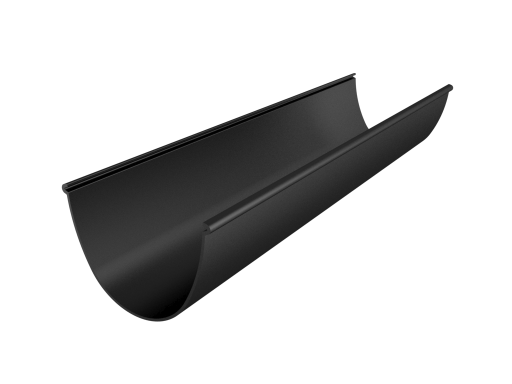 ARP Sentinel - 125mm Beaded Deepflow Half Round Gutter (0.5-3m) Lengths - Aluminium Gutters Direct