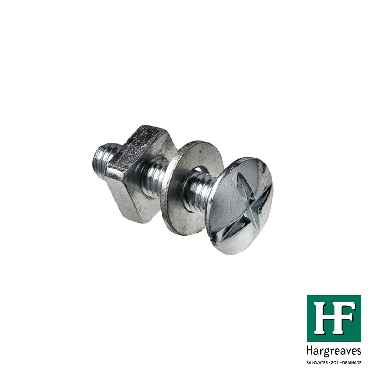 Hargreaves - M6 x 25mm Bolt, Nut & Washer Zinc Plated