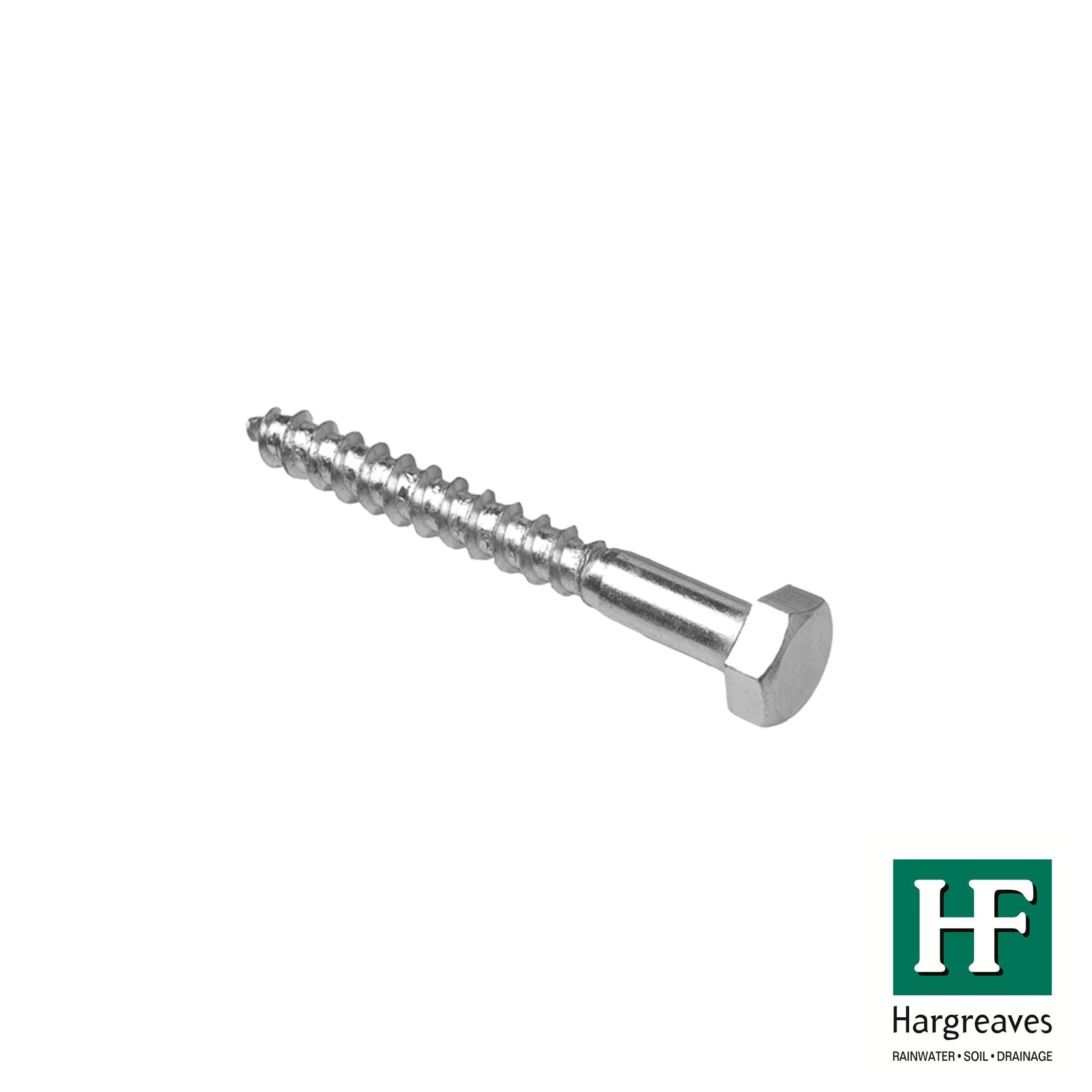 Hargreaves - M8 Zinc Plated Coach Screw 70mm