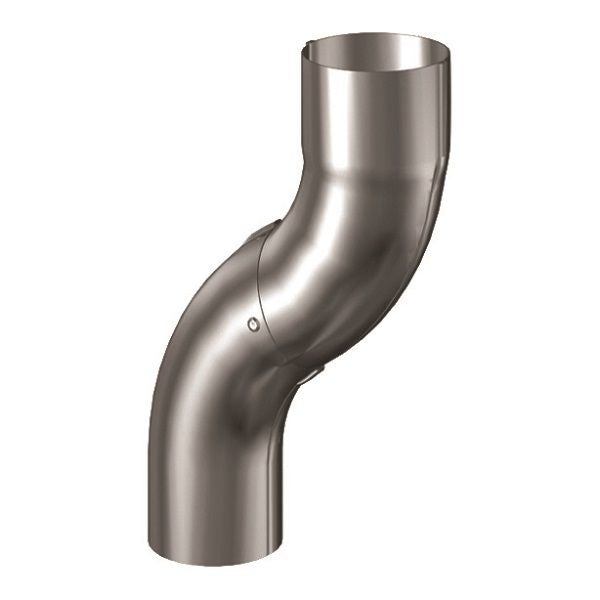 Lindab Galvanised Steel One-Piece Offset (75mm - 100mm) - Aluminium Gutters Direct