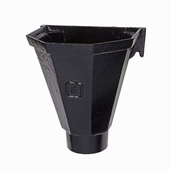 Hargreaves - Cast Iron Hopper Head H0 Flatback - Aluminium Gutters Direct