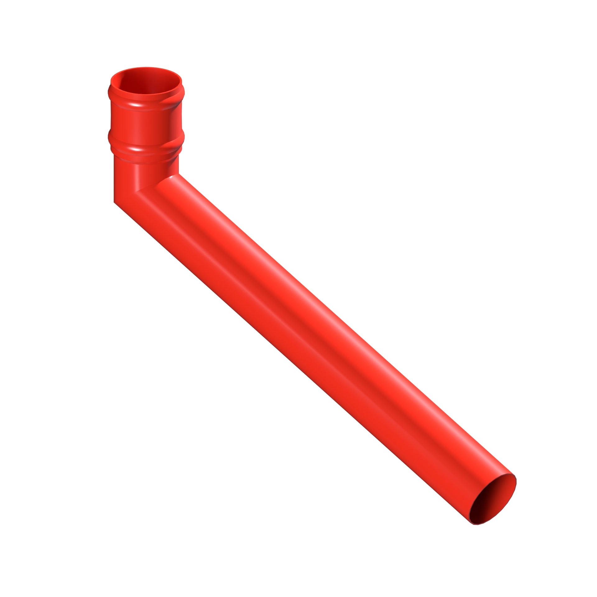 Dales Traditional Round 76.2mm Dia Downpipe - Long Tailed Elbow 112.5 Degree (600mm Projection) CW Cast Collar