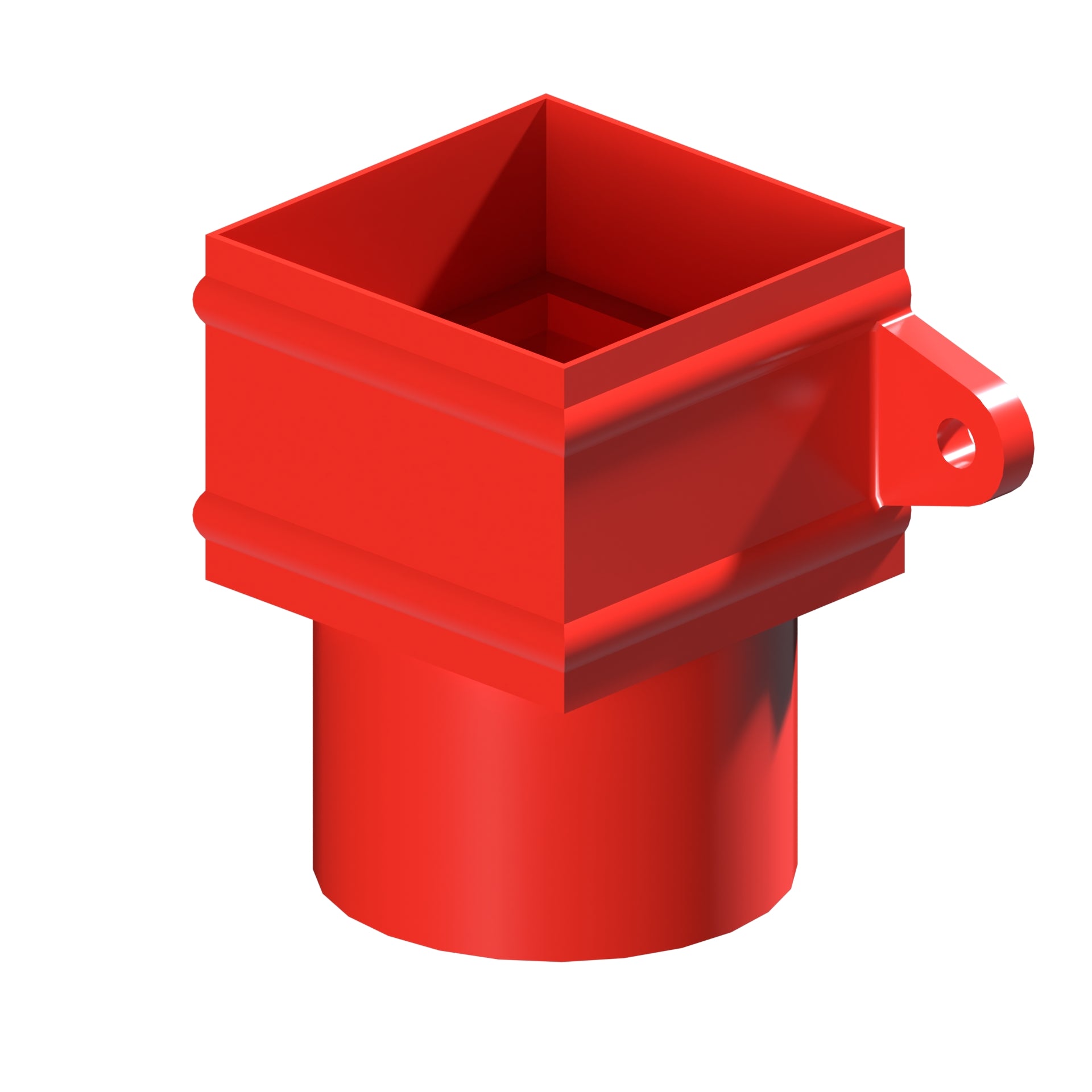 Dales Traditional Square 101.6mm Downpipe - 1016mm Sq to 101.6mm Rd Adaptor