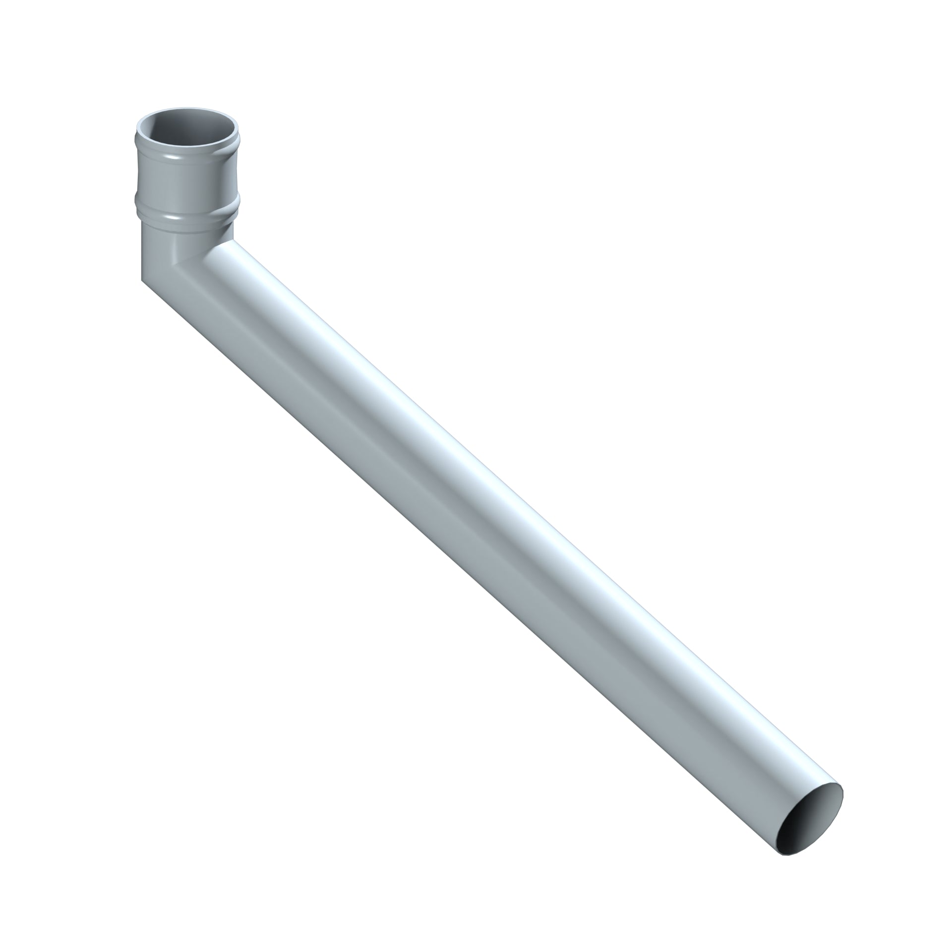 Dales Traditional Round 101.6mm Dia Downpipe - Long Tailed Elbow 112.5 Degree (1000mm Projection) CW Cast Collar