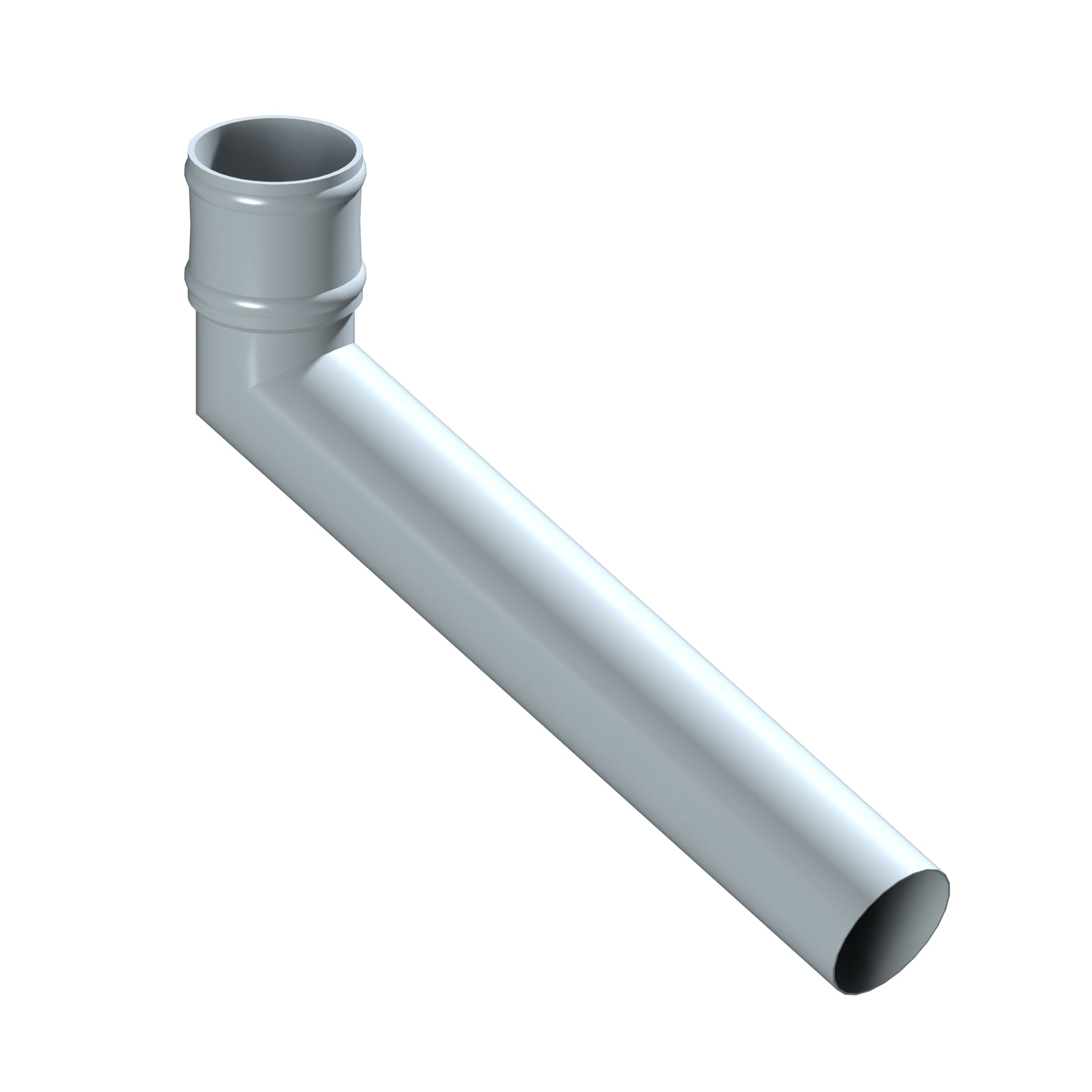 Dales Traditional Round 101.6mm Dia Downpipe - Long Tailed Elbow 112.5 Degree (600mm Projection) CW Cast Collar