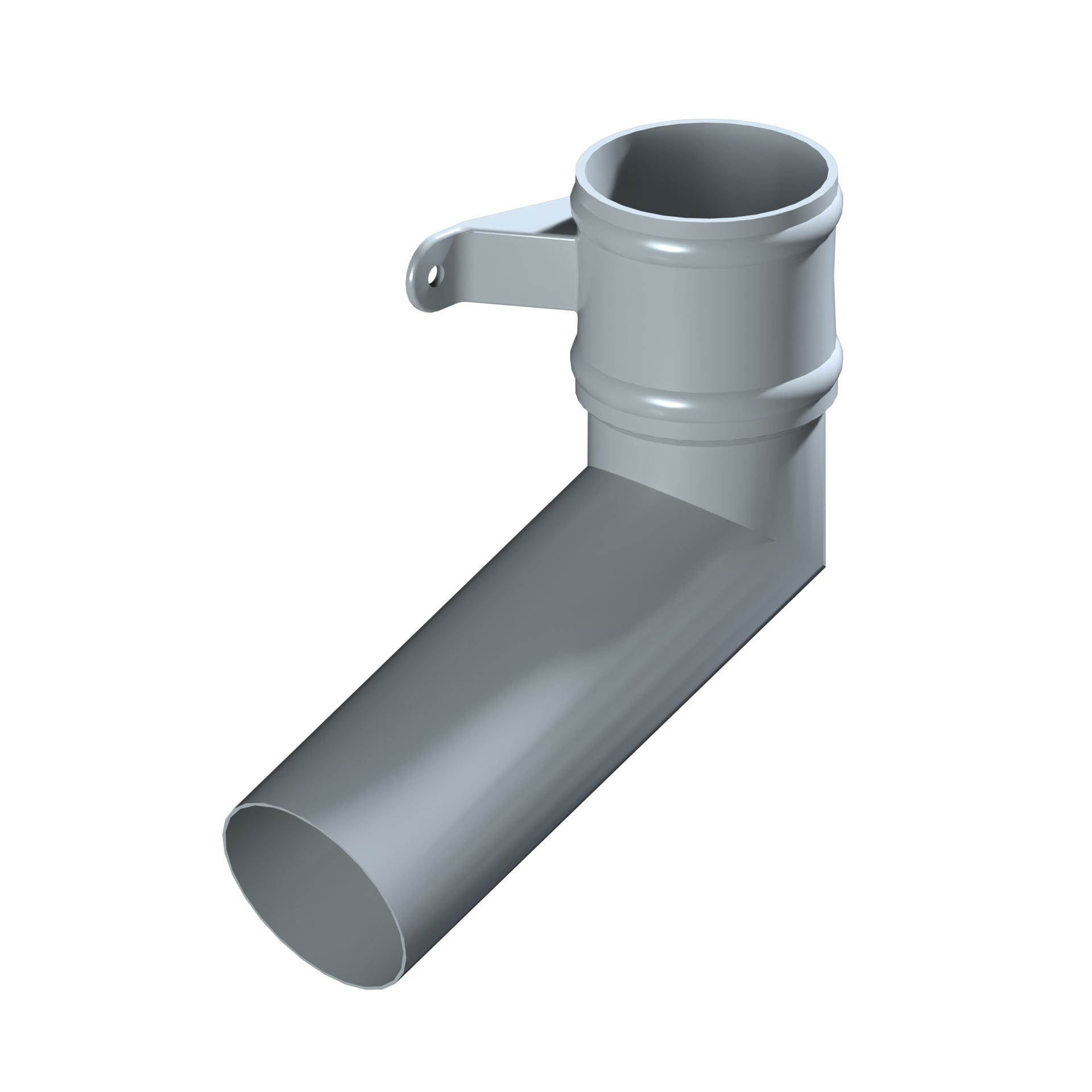 Dales Traditional Round 101.6mm Dia Downpipe - (Left Hand) Long Tailed Elbow 112.5 Degree (300mm Projection) CW Cast Collar