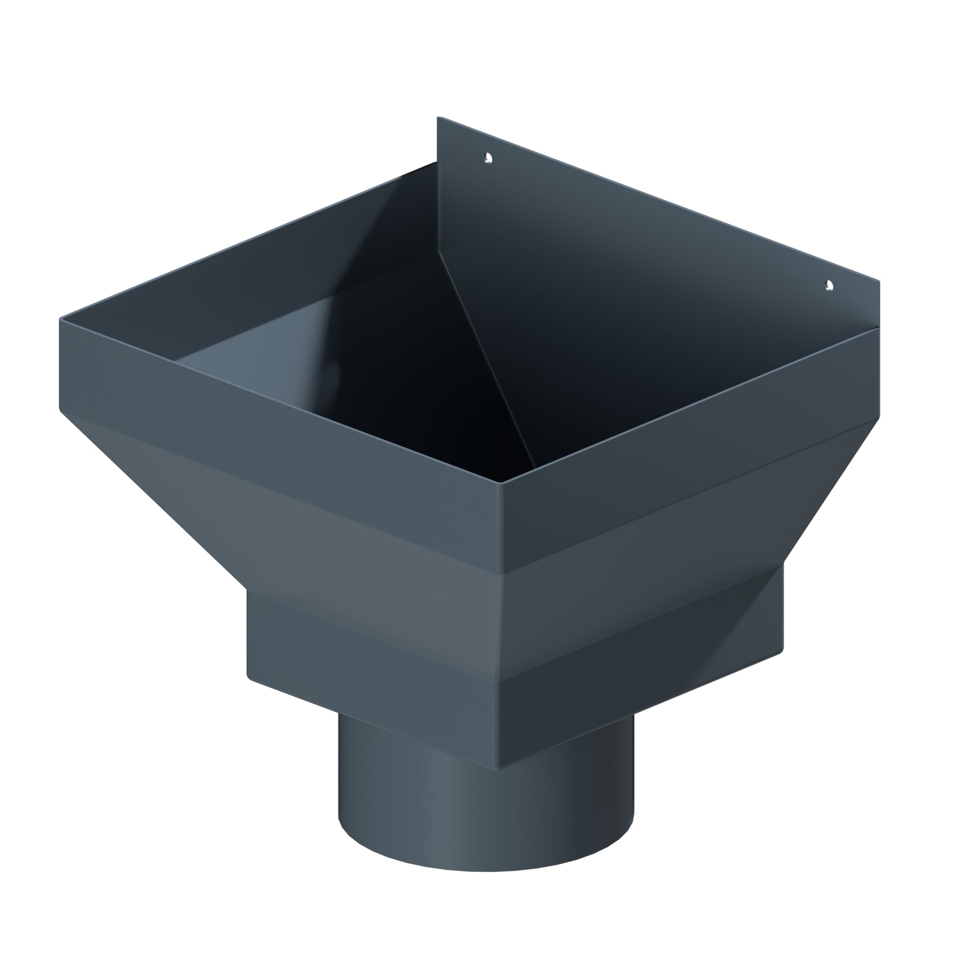 Dales Traditional Round 152.4mm Dia Downpipe - Standard Hopper 30 mm Offset