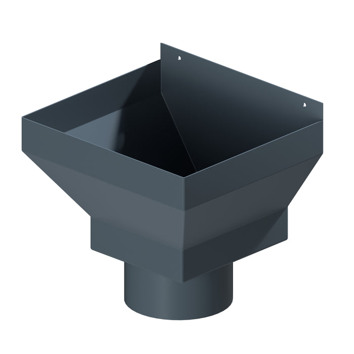 Dales Traditional Round 152.4mm Dia Downpipe - Standard Hopper 30 mm Offset