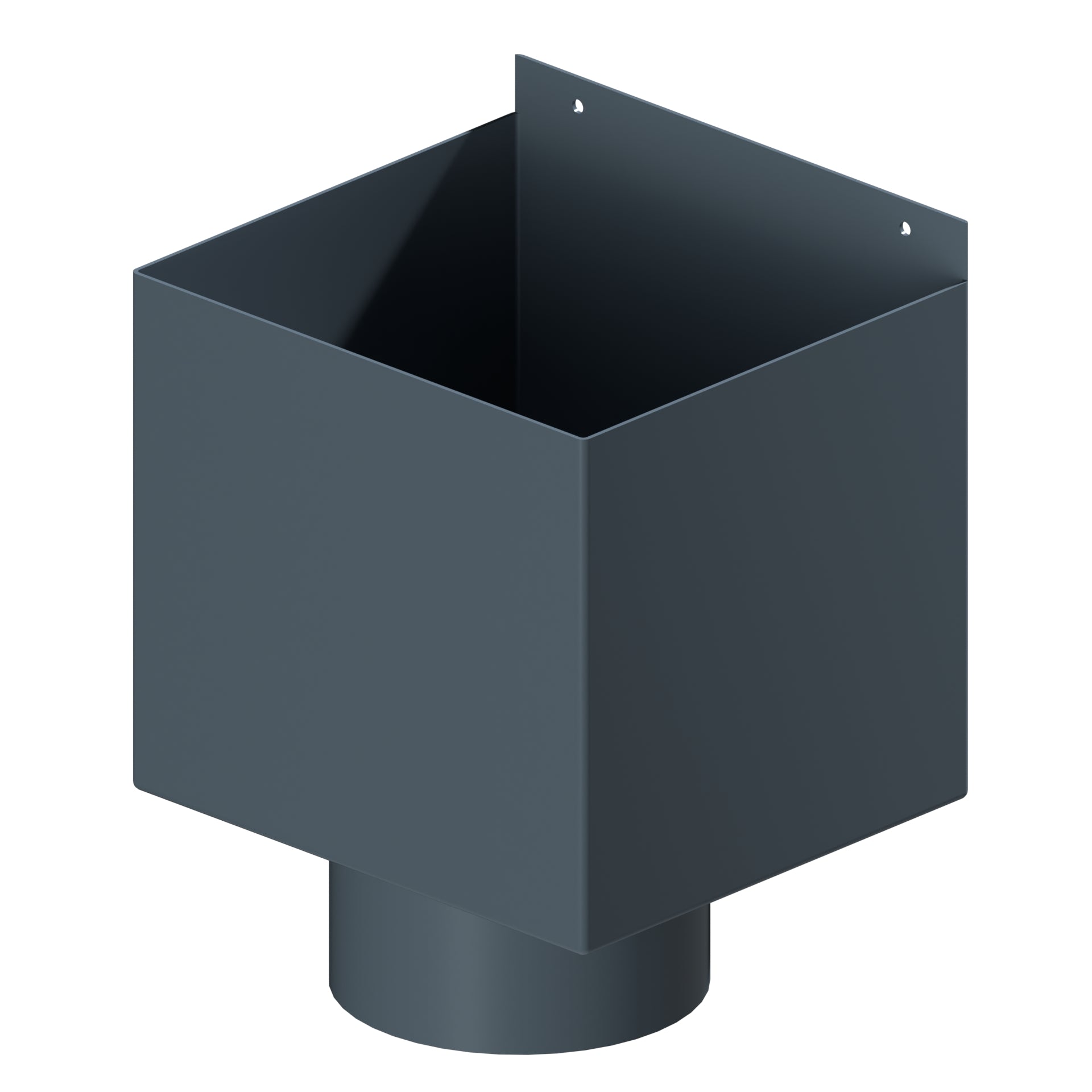 Dales Traditional Round 152.4mm Dia Downpipe - Box Hopper 250x225x225mm