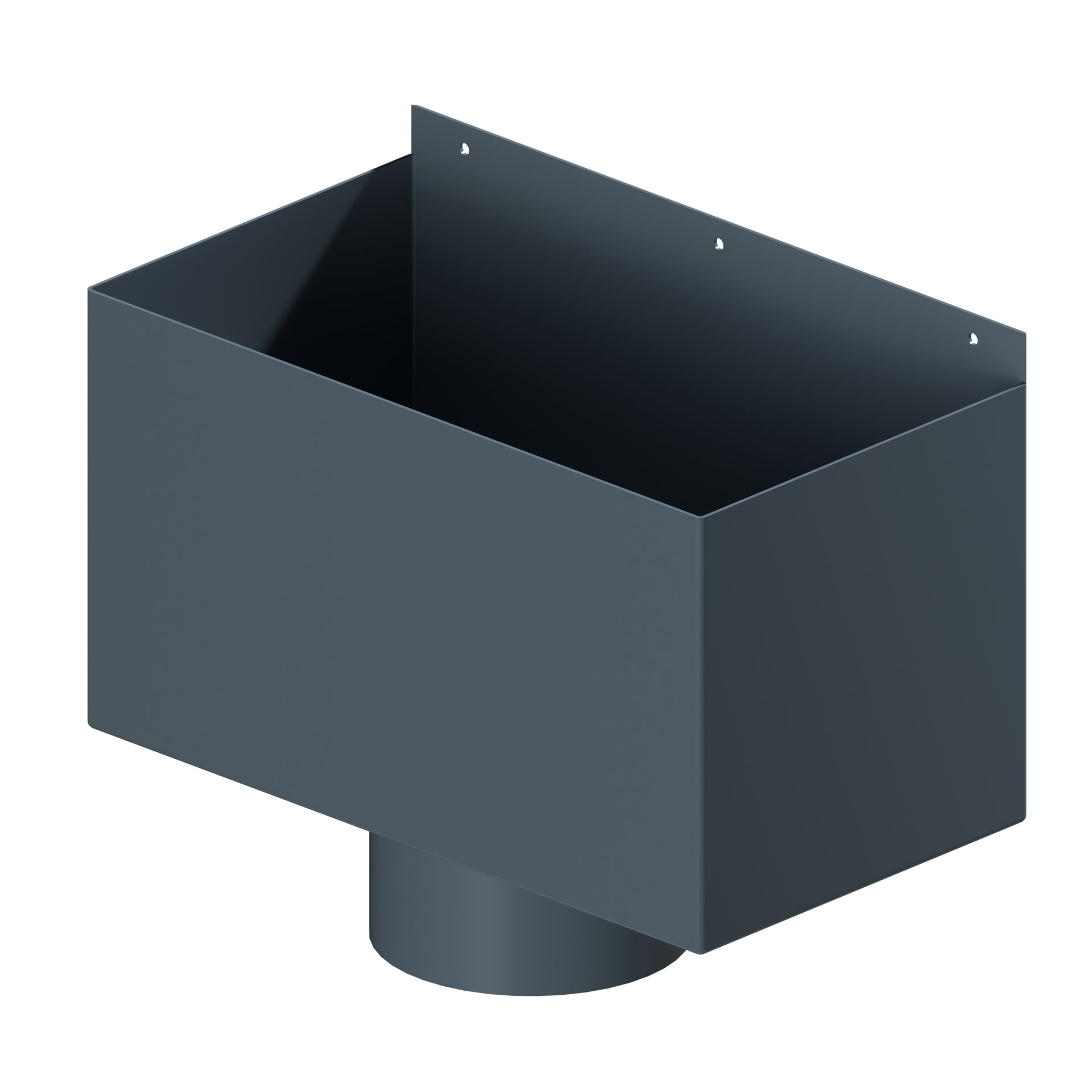 Dales Traditional Round 152.4mm Dia Downpipe - Box Hopper 400x225x225mm