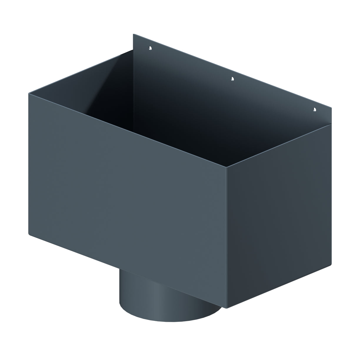 Dales Traditional Round 152.4mm Dia Downpipe - Box Hopper 400x225x225mm