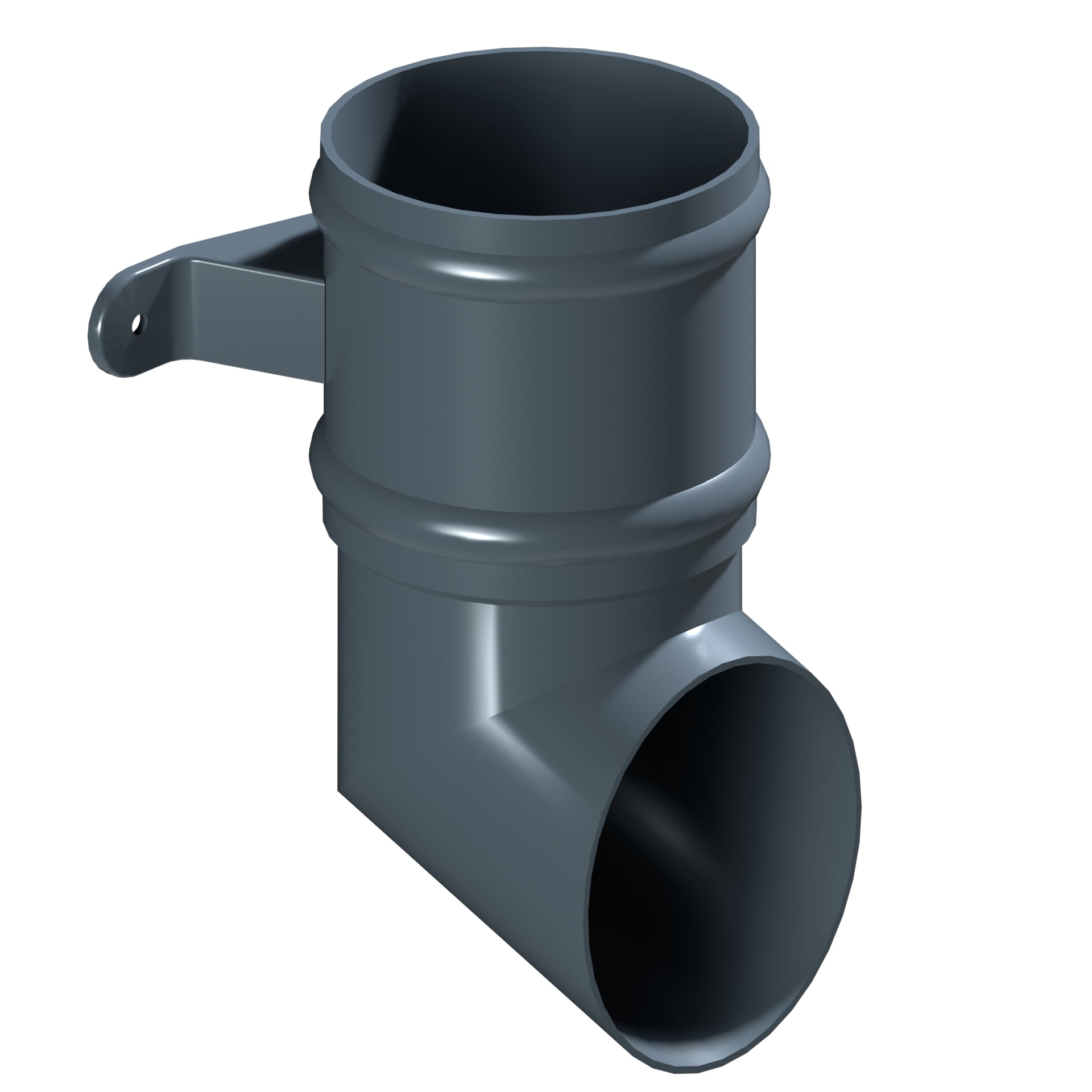Dales Traditional Round 152.4mm Dia Downpipe - 112.5 Degree Pipe Shoe CW Cast Eared Collar