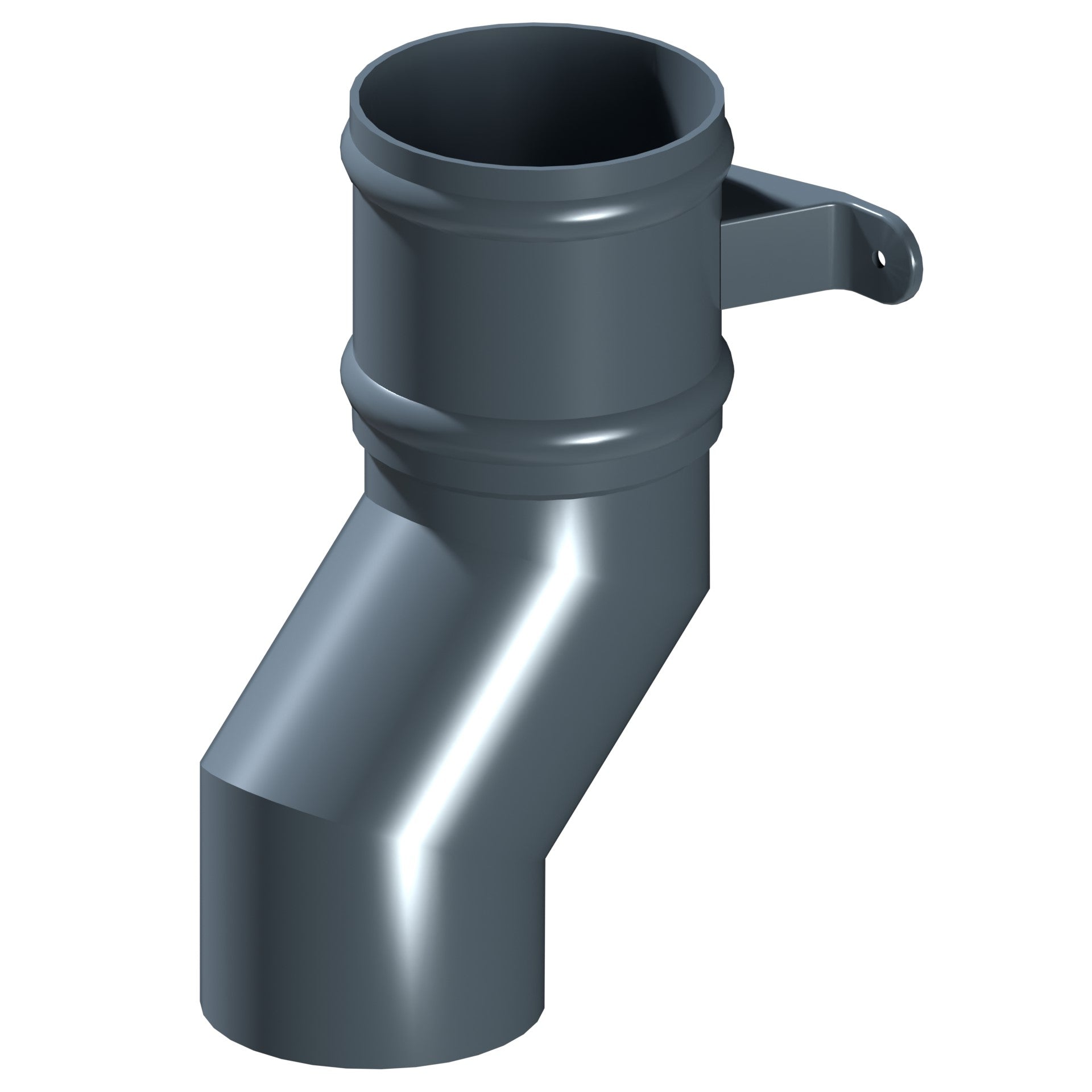 Dales Traditional Round 152.4mm Dia Downpipe - (Front) Pipe Offset 135 Degree (100mm Projection) CW Cast Collar