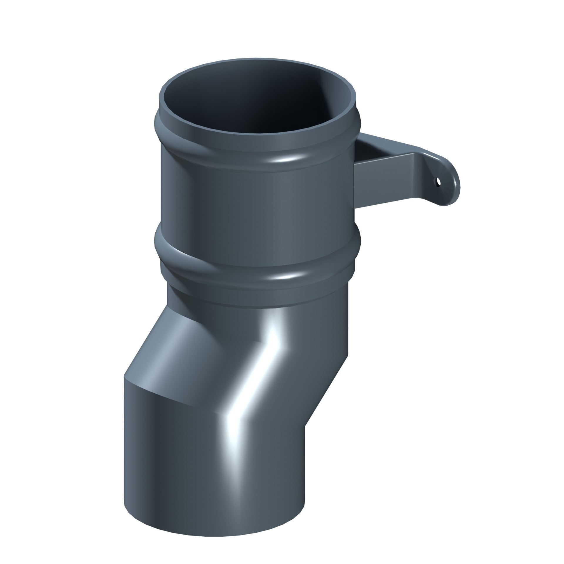 Dales Traditional Round 152.4mm Dia Downpipe - (Front) Pipe Offset 135 Degree (50mm Projection) CW Cast Collar