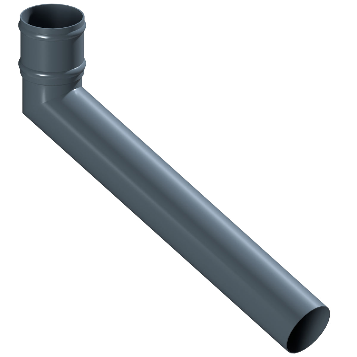 Dales Traditional Round 152.4mm Dia Downpipe - Long Tailed Elbow 112.5 Degree (1000mm Projection) CW Cast Collar