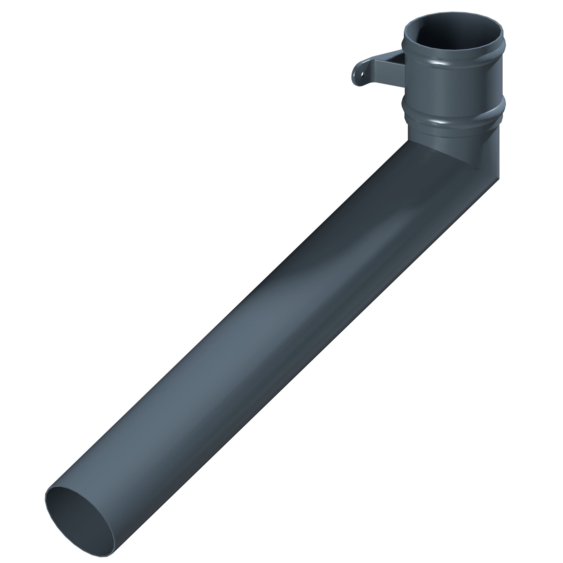 Dales Traditional Round 152.4mm Dia Downpipe - (Left Hand) Long Tailed Elbow 112.5 Degree (1000mm Projection) CW Cast Collar