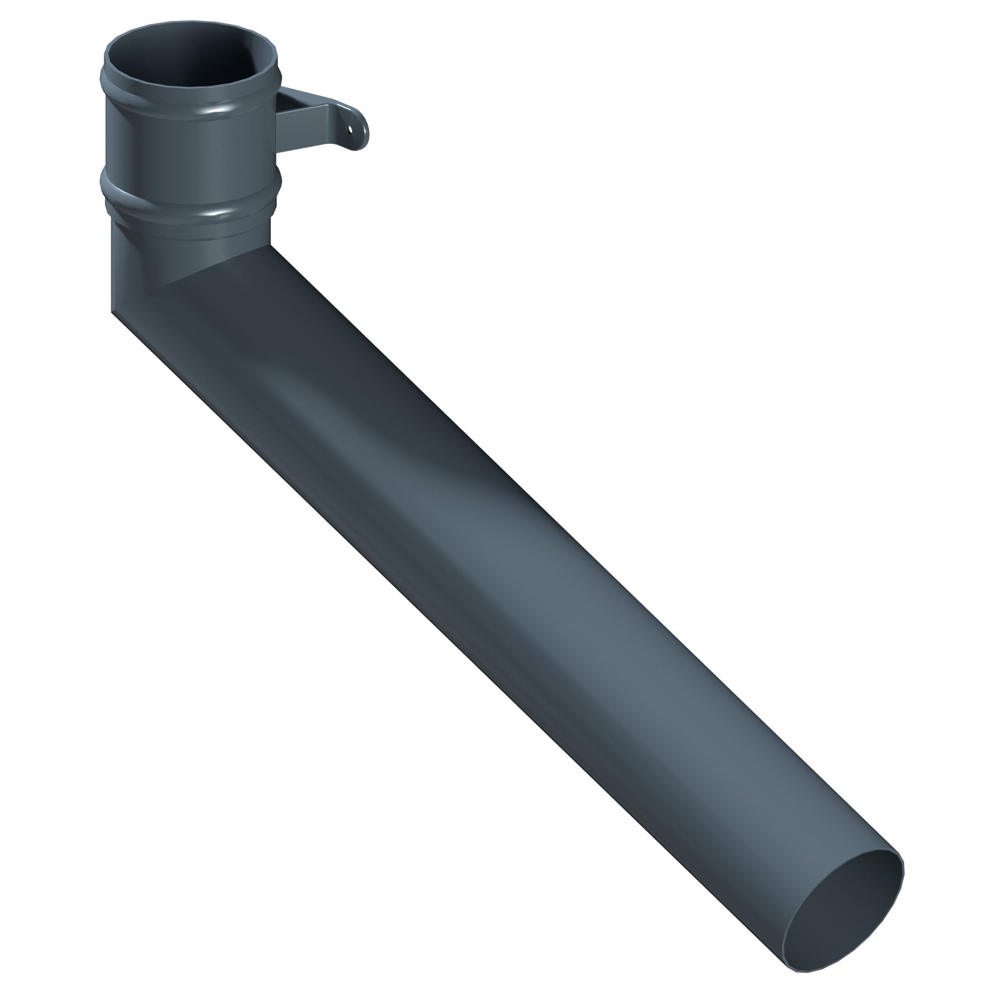 Dales Traditional Round 152.4mm Dia Downpipe - (Right Hand) Long Tailed Elbow 112.5 Degree (1000mm Projection) CW Cast Collar