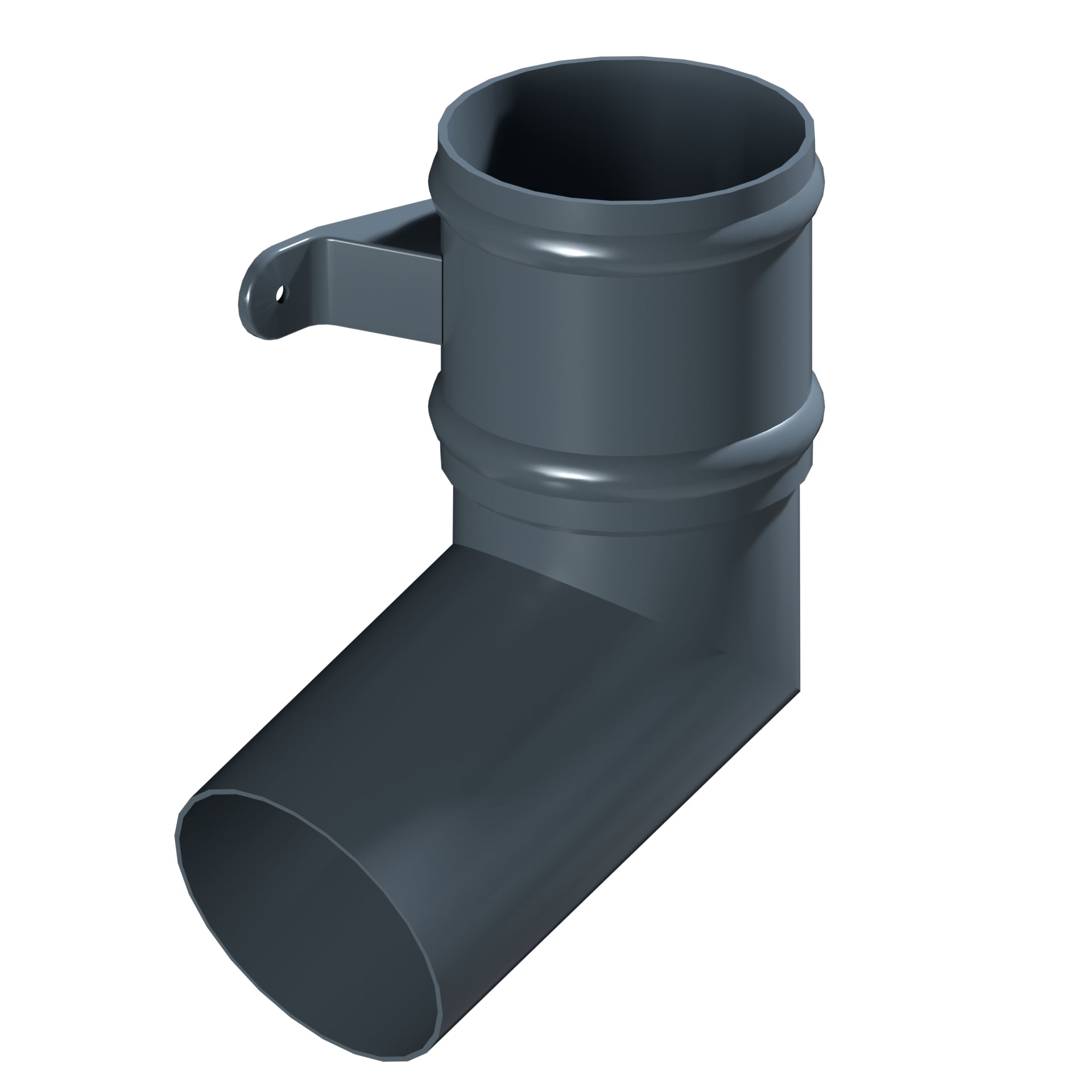 Dales Traditional Round 152.4mm Dia Downpipe - (Left Hand) Long Tailed Elbow 112.5 Degree (300mm Projection) CW Cast Collar