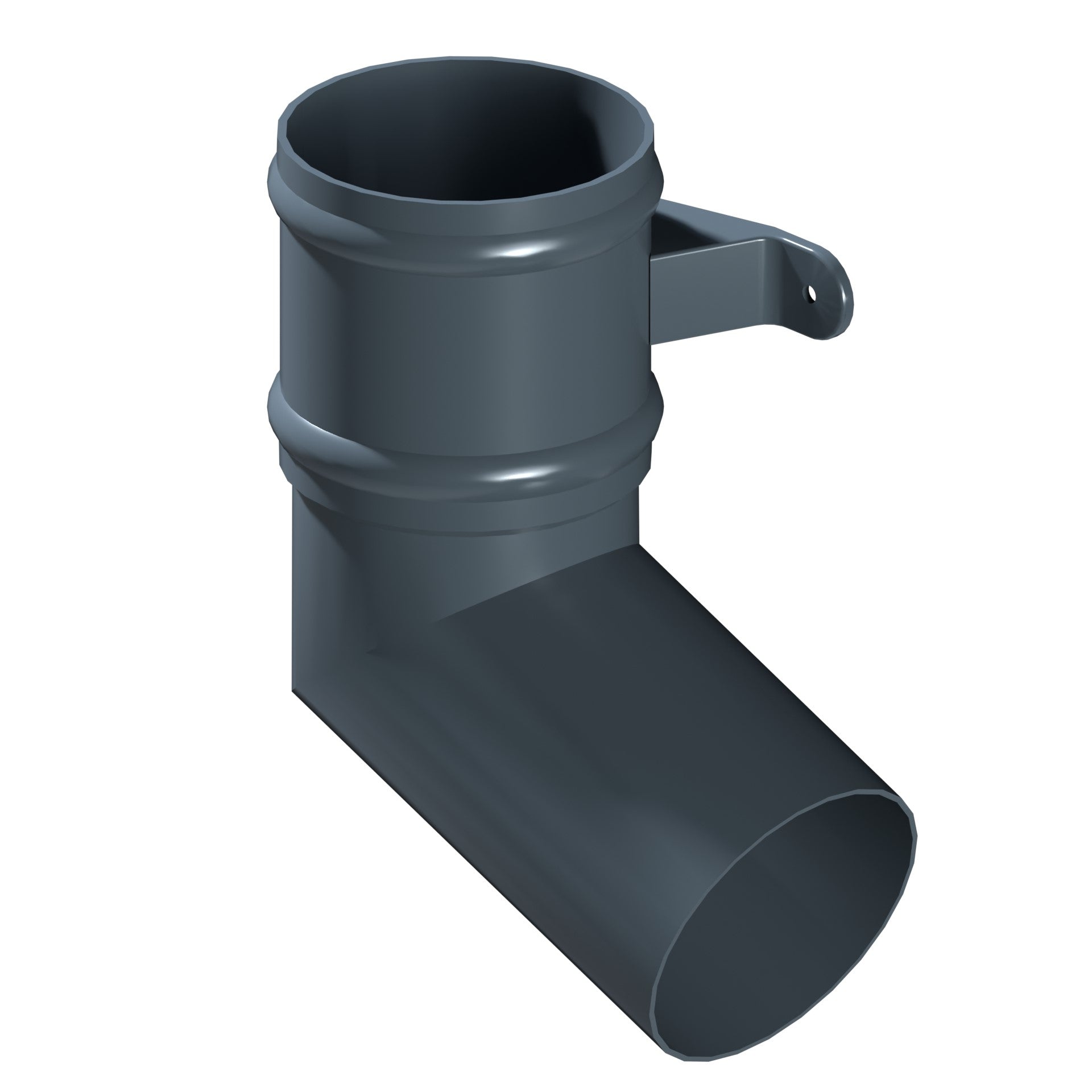 Dales Traditional Round 152.4mm Dia Downpipe - (Right Hand) Long Tailed Elbow 112.5 Degree (300mm Projection) CW Cast Collar