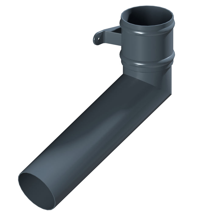 Dales Traditional Round 152.4mm Dia Downpipe - (Left Hand) Long Tailed Elbow 112.5 Degree (600mm Projection) CW Cast Collar
