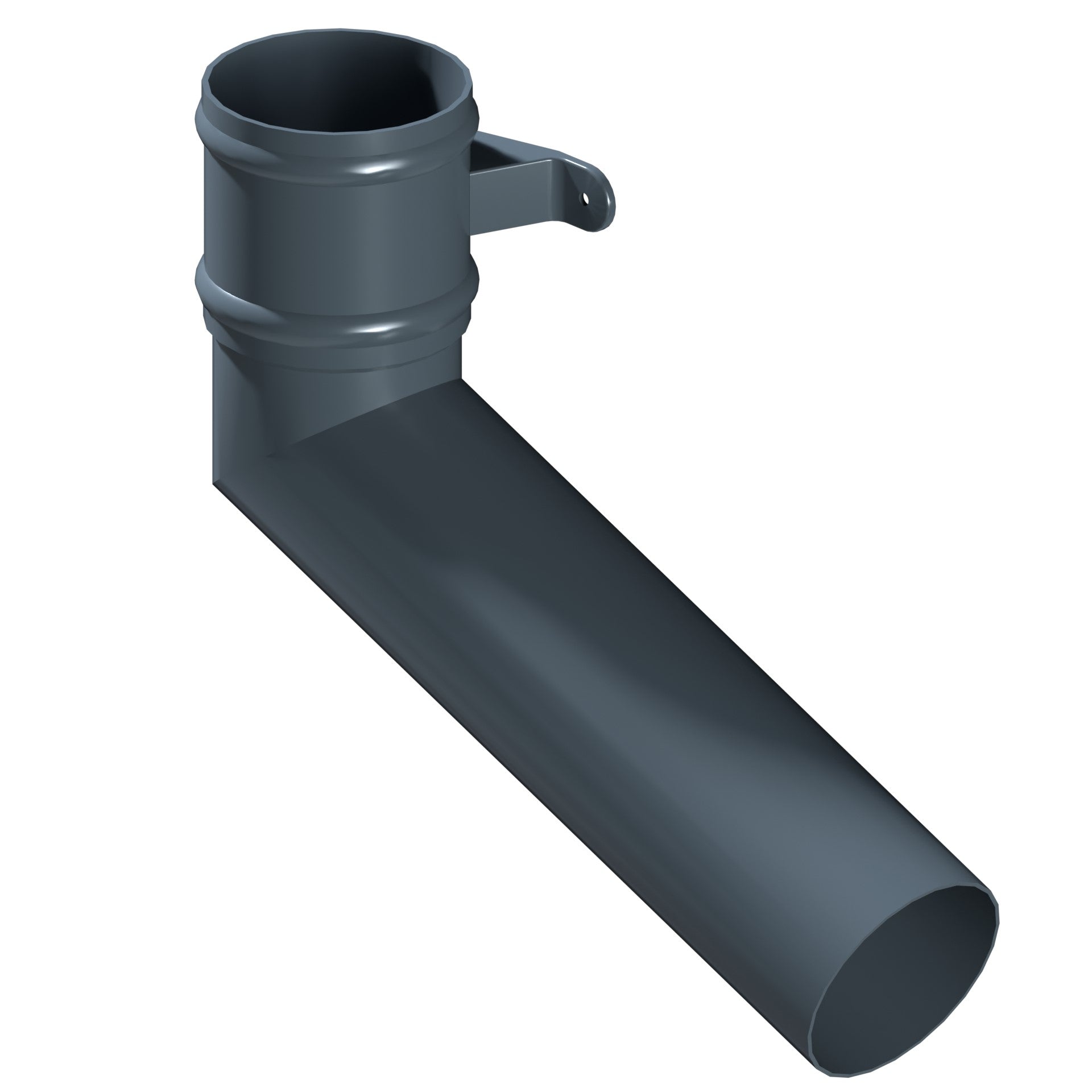 Dales Traditional Round 152.4mm Dia Downpipe - (Right Hand) Long Tailed Elbow 112.5 Degree (600mm Projection) CW Cast Collar
