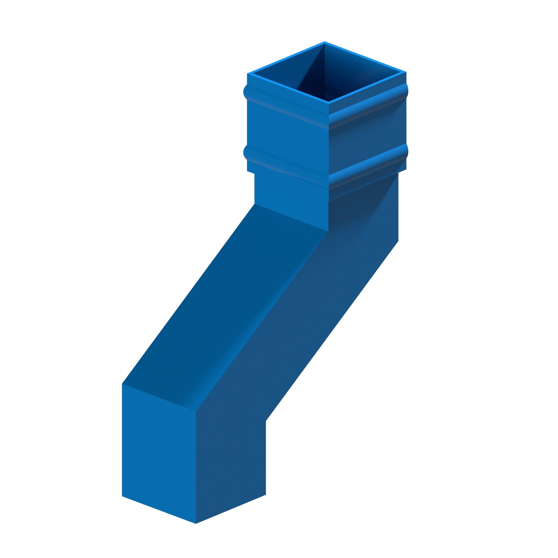 Dales Traditional Square 76.2mmDownpipe - Pipe Offset 135 Degree (150mm Projection) CW Cast Collar