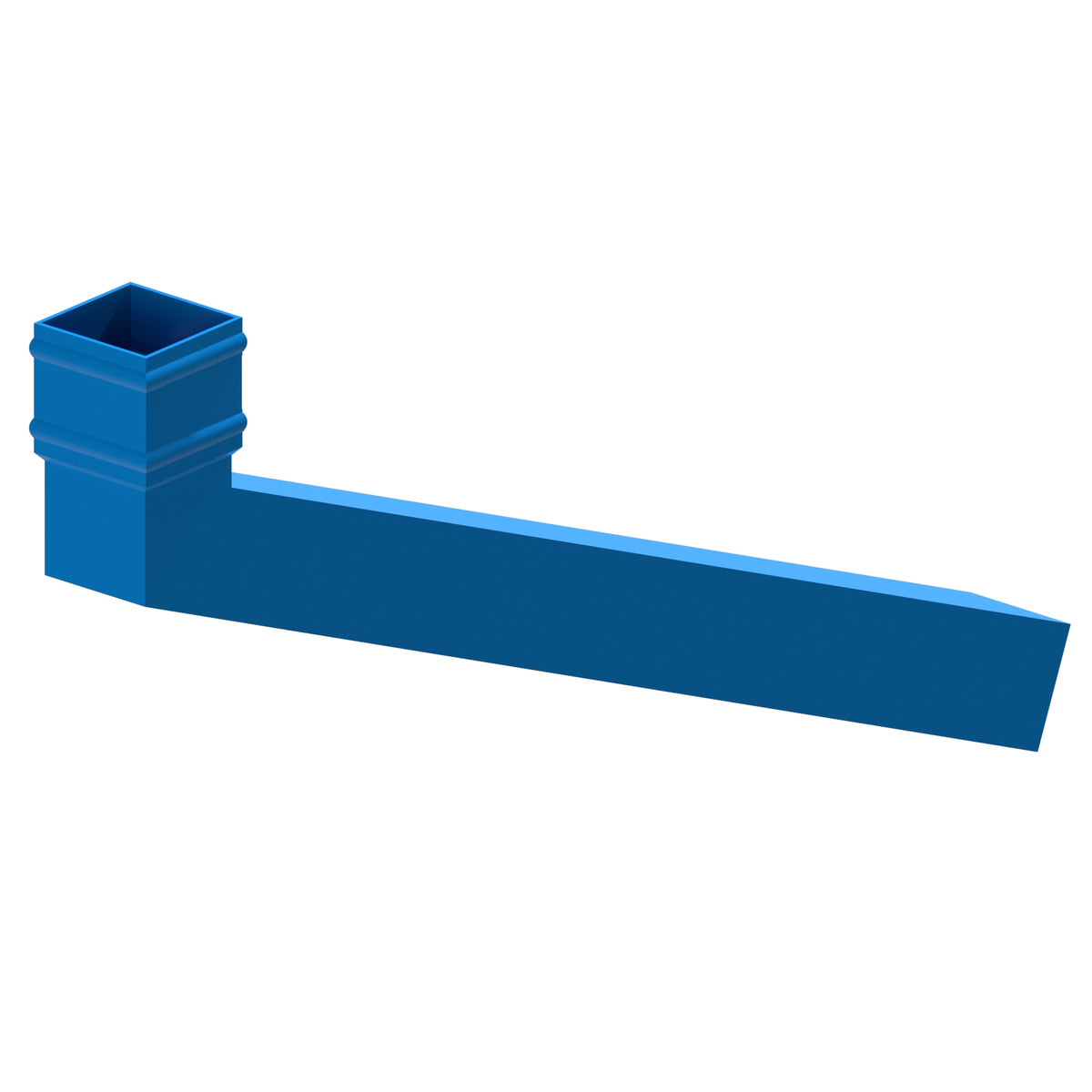 Dales Traditional Square 76.2mm Downpipe - Long Tailed Elbow 112.5 Degree (1000mm Projection) CW Cast Collar