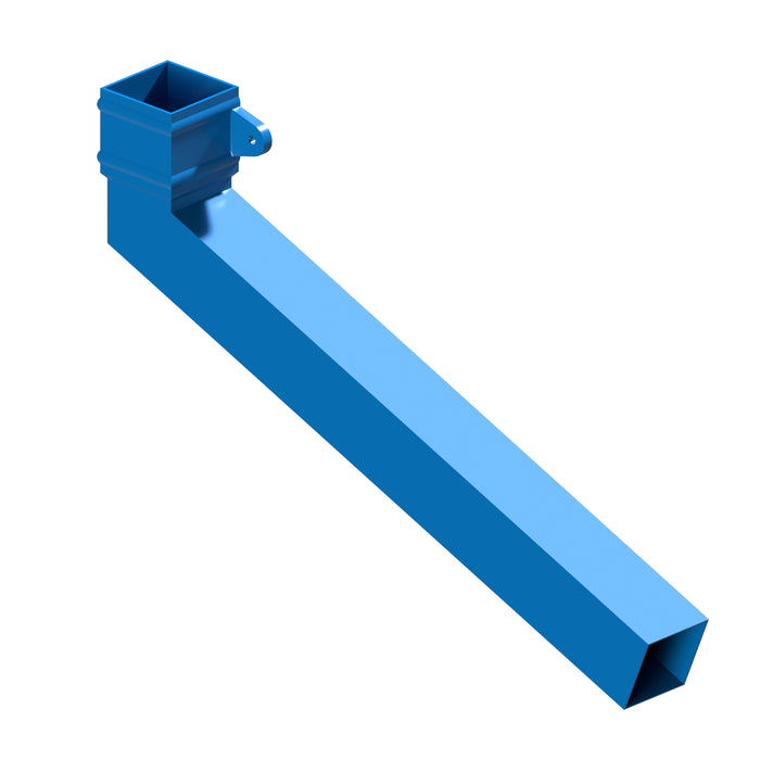 Dales Traditional Square 76.2mm Downpipe - (Right Hand) Long Tailed Elbow 112.5 Degree (600mm Projection) CW Cast Collar