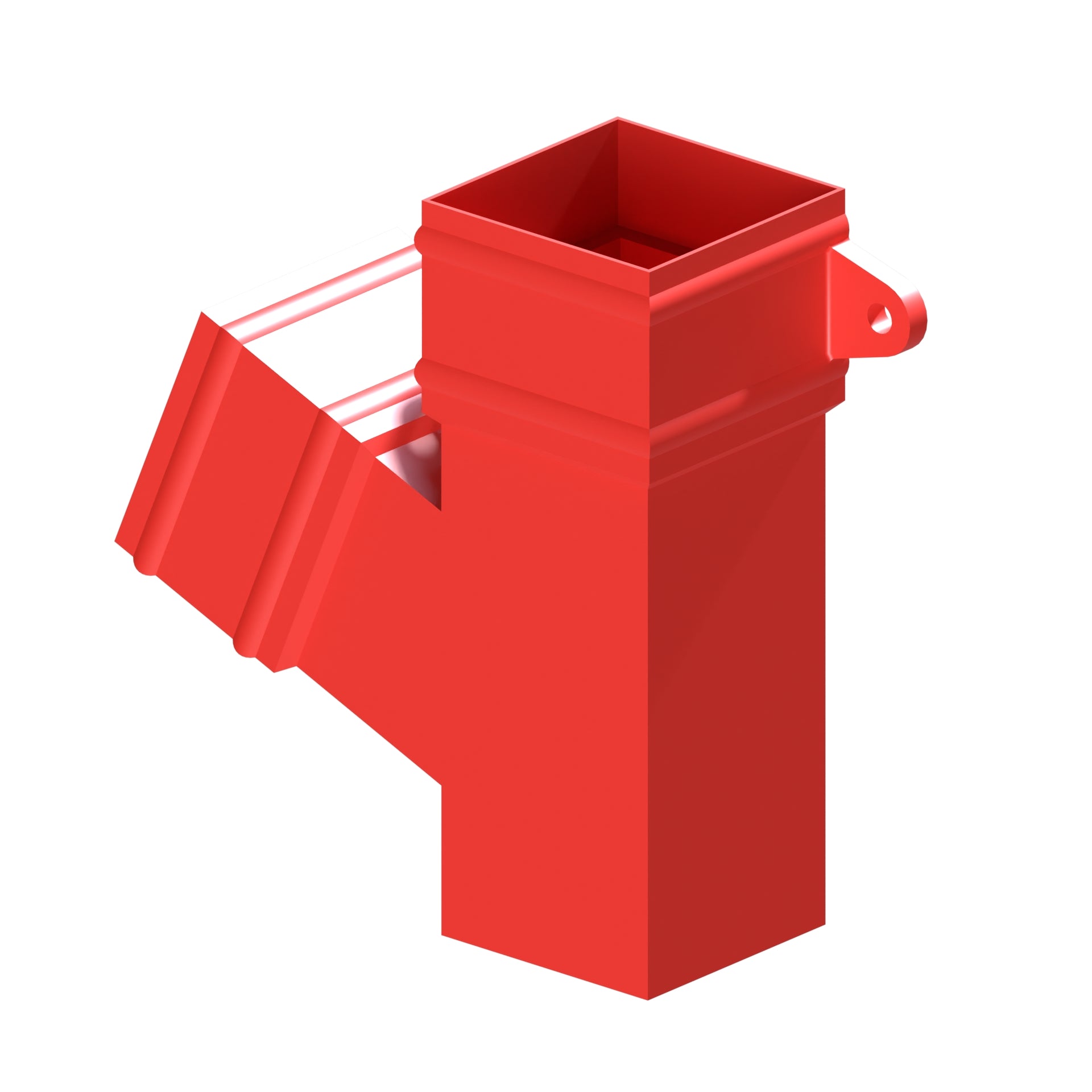 Dales Traditional Square 101.6mm Downpipe - (Left Hand) 112.5 Degree Pipe Branch CW Socket